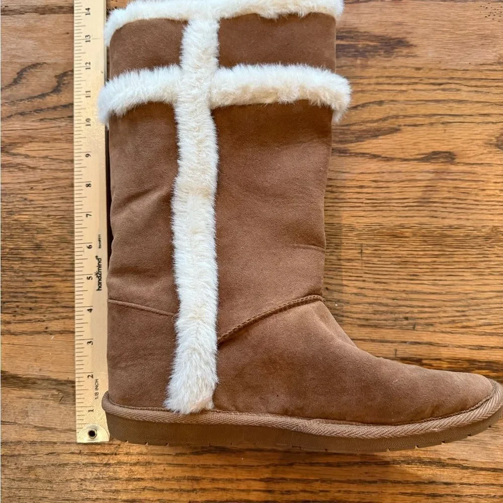 Rampage Tan faux Shearling-Lined Winter Boots